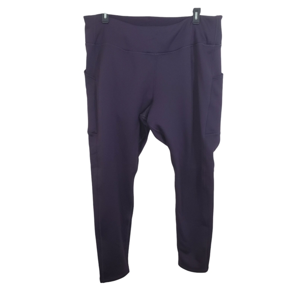 Old Navy High-Waisted UltraCoze Leggings Dark Purple NWOT Size XXL Full Length - Picture 1 of 10
